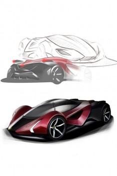 Ferrari F25 Superfast sketches