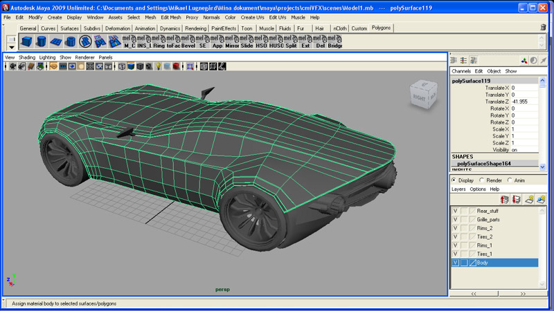 Automotive Rendering Techniques Screenshot - Car Body Design
