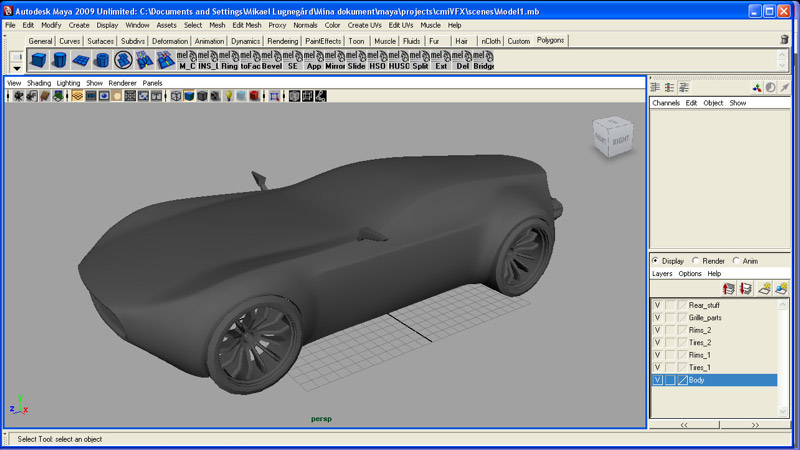 Automotive Rendering Techniques Screenshot - Car Body Design