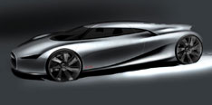 Jaguar C X75 Concept Design Sketch