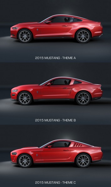 2015 Ford Mustang - Design Theme Comparison - Profile